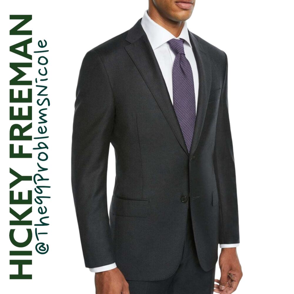 Hickey Freeman Tasmanian Solid Grey Blazer
